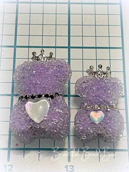 Large Sugar Bears with Crown and Heart Gem 3 pack