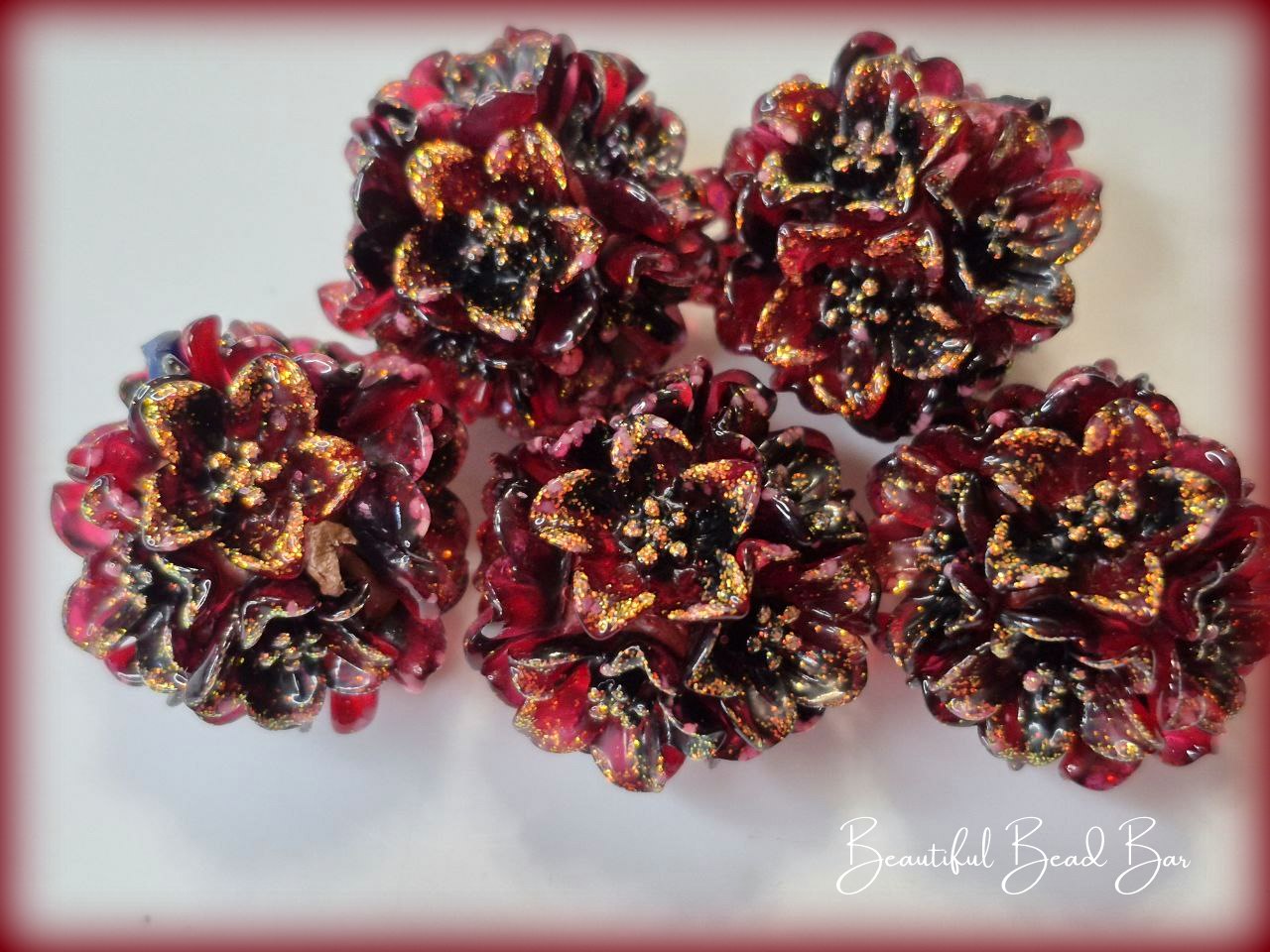 20mm Soft Flower Beads 5 pack