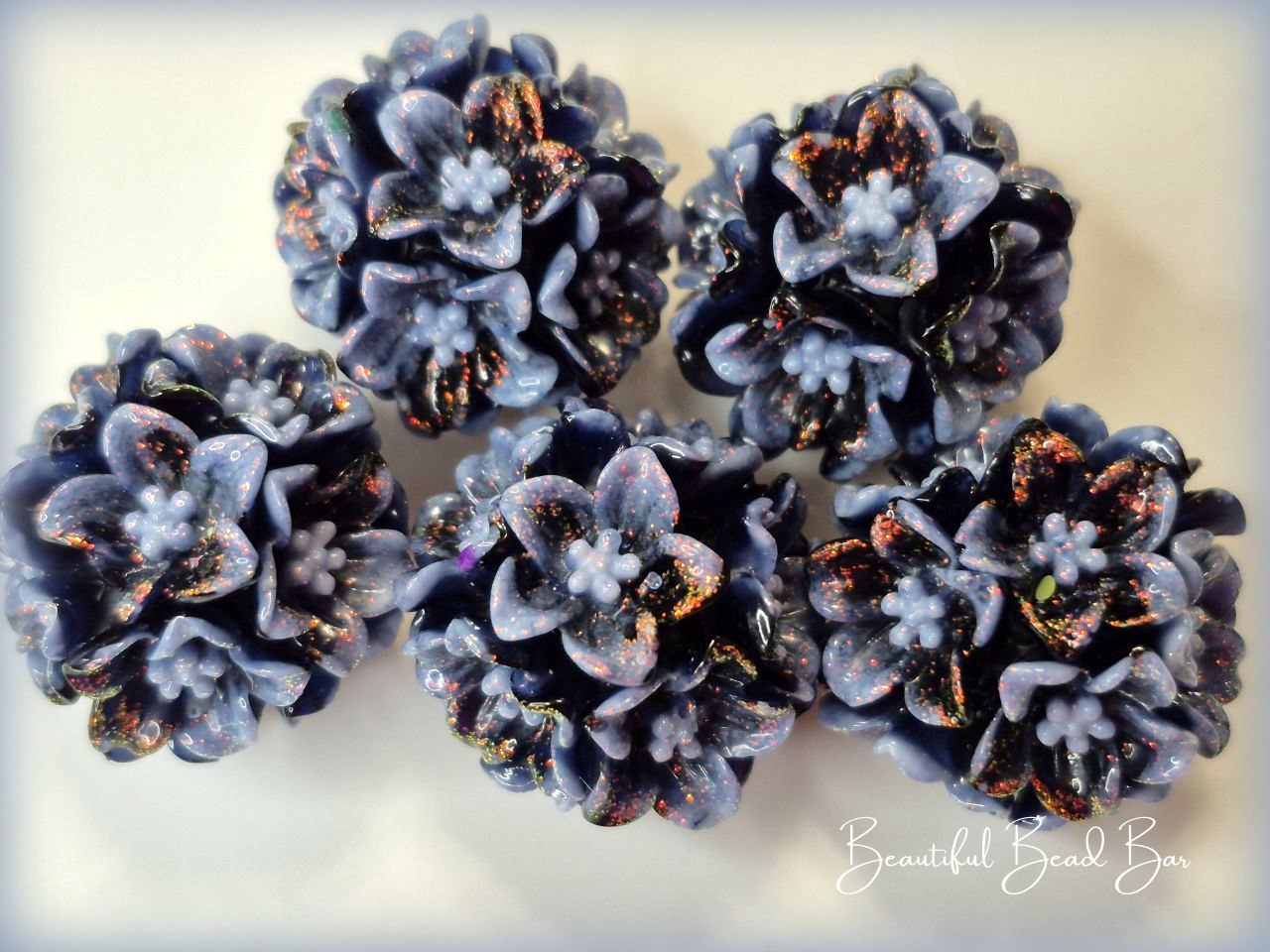 20mm Soft Flower Beads 5 pack