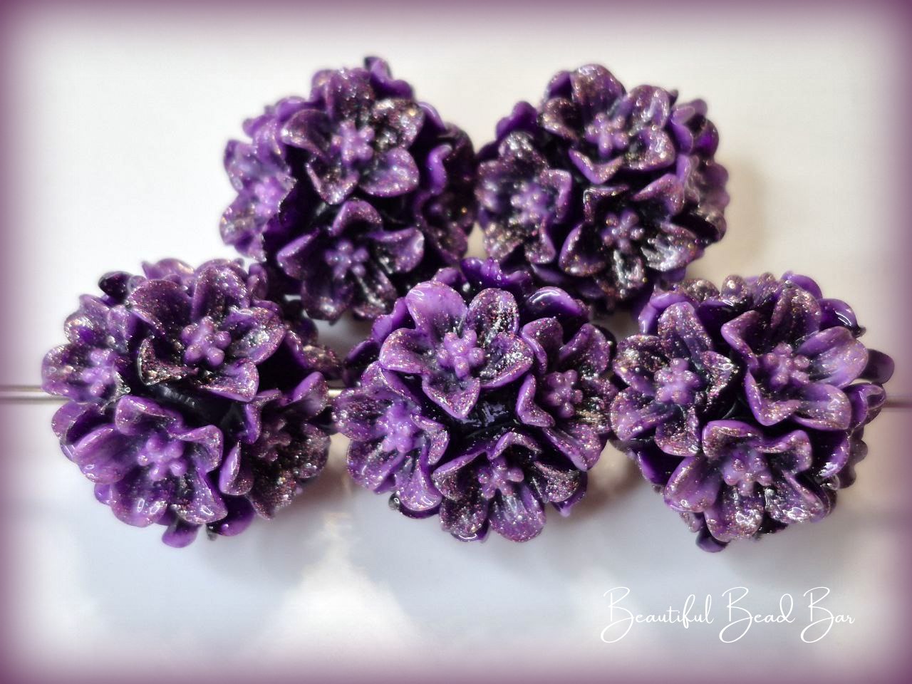 20mm Soft Flower Beads 5 pack