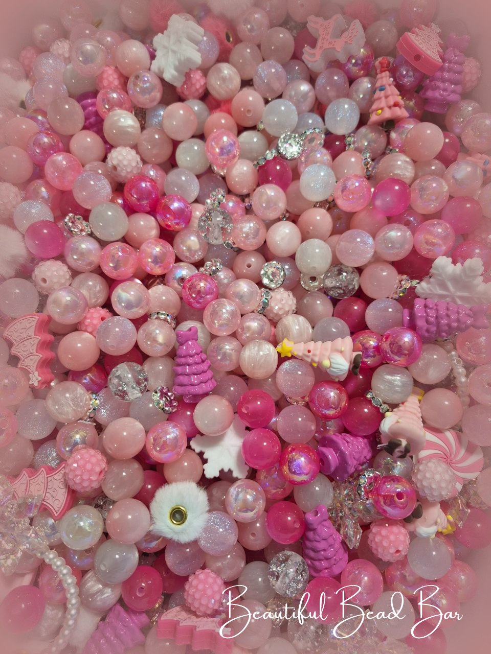 Pink Winter Wonderland Bead Mix